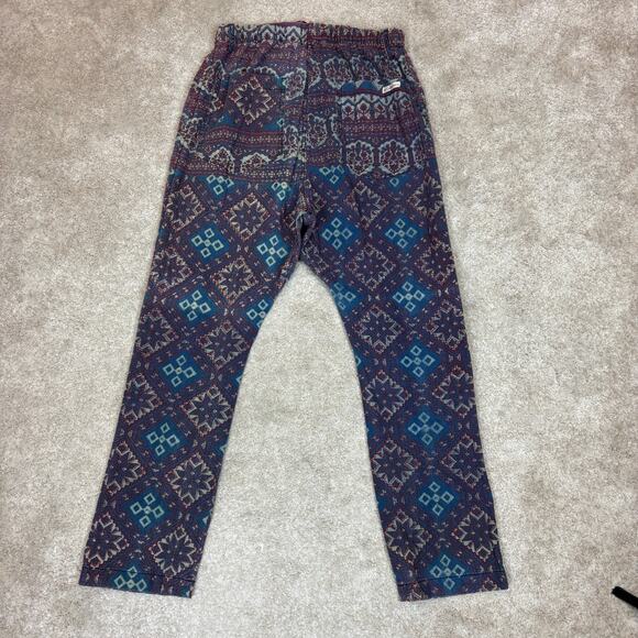 Dr. Collectors P23 Ajrakh Burgundy Indigo Print D Pants Men's Medium - Picture 3 of 11